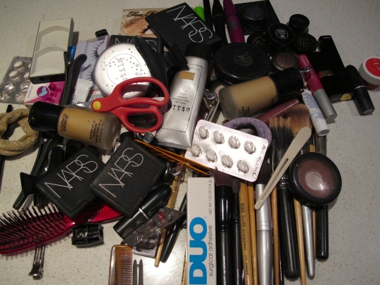 Picture of messed up beauty products